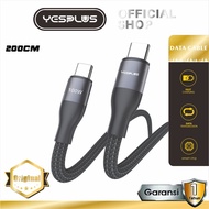 YESPLUS YS-874 Type-C to Type-C Data Cable 100W PD Charging Cable 2M