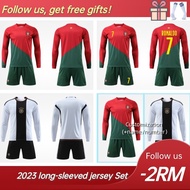 2022 World Cup Jersey Set Men Portugal Germany Long Sleeve Shorts Football Adult Training Wear Ronal
