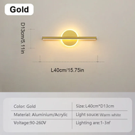 【A TOOT】 40cm Wall Lamp Modern LED Golden Picture Light Suitable for Bedroom Bathroom Bathroom Mirro