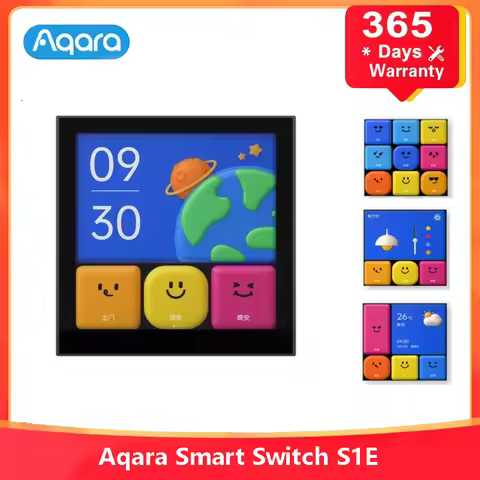 Aqara Smart Switch S1E Scene Panel Touch Control 4" Full LED Timer Calendar Scene Setting Remote for