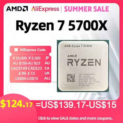 AMD Ryzen 7 5700X CPU AMD R7 5700X Processor Up to 4.6GHz 8-Core 16-Thread Socket AM4 Desktop Gaming