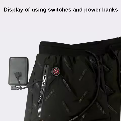 Unisex Heating Trousers 10 Heating Zones Electric Heated Trousers 3 Temperature Modes Waterproof Win