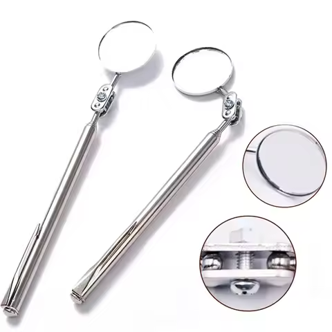 30mm Portable Auto Angle Viewing Pen 360 Degree Rotatable Telescopic Inspection Circular Mirror Auto
