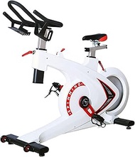 Spinning Bike Exercise Bike For Home Gym, Indoor Exercise Stationary Bike For Adults And Kids， Spin Bike With Adjustable Seat And Handle (Color : White)