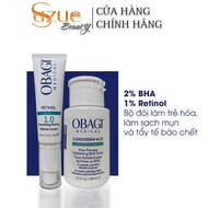 Bộ đôi dưỡng da Toner BHA Giảm Mụn Obagi Clenziderm M.D 148ml và Kem Chống Lão Hóa & Tái Tạo Da Obag