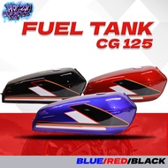 HORIZON Motorcycle Fuel Tank for CG125/ TMX 125 High Quality Gas Tank for CG125 (Black/Red/Blue)