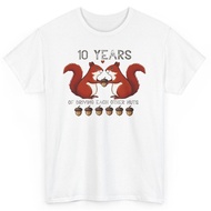 Personalized 10Th Wedding Anniversary T-Shirt - Funny Couples Novelty Love Tee