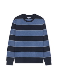 AIIZ (เอ ทู แซด) - เสื้อคอกลมแขนยาวผู้ชาย ผ้าถักลายทาง Men's Striped Sweaters