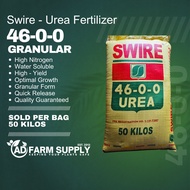 UREA FERTILIZER 46-0-0 SWIRE - (SOLD PER BAG) - 50 Kilos