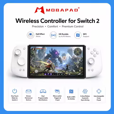 Mobapad M6s / M6 HD For Nintendo Switch / Switch OLED Adjustable Joystick Hall Effect Controller Joy