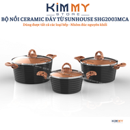 BỘ NỒI CHẢO CHỐNG DÍNH CERAMIC ĐÁY TỪ SUNHOUSE SHG2004MCA