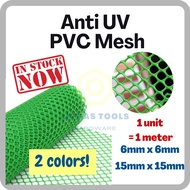 Outdoor Anti UV PVC Netting/ Garden Mash Fence / Plastic Mash / Pagar Pintu Plastik Jaring PVC 15X15 6X6 (HEIGHT 1METER)