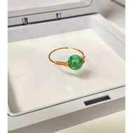 cincin batu jed hijau corak suasa