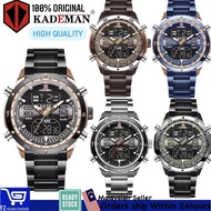【Ready stock】🇲🇾KADEMAN Waterproof K9109New Large Dial Men's Multi-Functional Outdoor Sports Waterproof Steel Watch