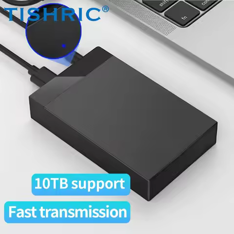 TISRHIC External Hard Drive Enclosure 3.5" HDD Case SATA to USB3.0 Type-C Hard Disk External Case fo