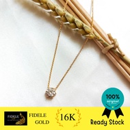Solitary Necklace Dark Gold Necklace 700 16k