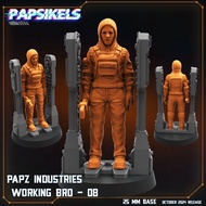 Working Bro [8]-Vs Humans-Humanoid Human Construction Synth/32mm scale 3D printed miniature PSK
