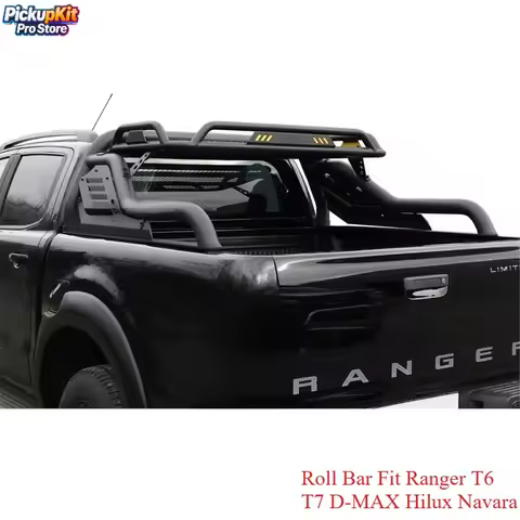 Adjustable Black Sport Roll Bar for 4x4 Pickup Truck Fit Ranger T6 T7 D-MAX Hilux Navara