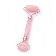 其他品牌 - 粉晶滾輪玉石臉部按摩刮痧玉推美容儀器 天然粉水晶美容按摩瘦面套裝（包括玉石滾輪） | 櫻花粉配玫瑰金色 | 美容儀 玉石滾輪刮痧按摩工具 養生經絡保健套裝 抗衰老皺紋面部按摩器 清除毒 