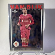 Football Card For Collection VIRGIL VAN DIJK TREY NYONI DARWIN NUNEZ LIVERPOOL TOPPS CHROME 2025