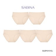 Sabina กางเกงชั้นใน (Set 5 ชิ้น) (ทรง Bikini) รุ่น Panty Zone รหัส SUZP2101CL สีเนื้ออ่อน L One