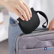 [BraveSundu] Silicone Coin Purse Keychain Small Silicone Pouch Wired Earbud Case 10x8cm/3.94x3.15 In