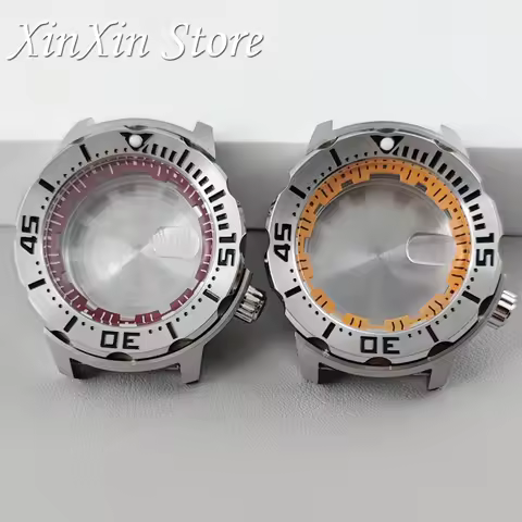 43mm Men's Watch Silver Stainless Steel Monster Watch Case 3.8 Screw Crown For NH34 NH35 NH36 NH38 4