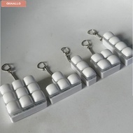 OKHALLO Fidget Keychain, 3/4/9Keys Keycap Finger Keyboard Cap,  DIY Keyboard Keys Button Relief Stre