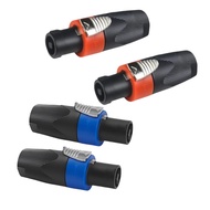 NL4FC Speaker Cable Amplifier Connector, Audio Speaker Plug Twist Lock 4 Pole Speaker Plug Compatibl