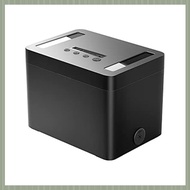 (QJWR) Timed Lock Box Mobile Phone Lock Box with Timer Black Metal Lock Container Self-Controlled Ti