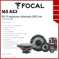 ORIGINAL "165 AS3 Focal Kit 3 separate channels 16.5 cm High-Performance Car Audio Speakers"
