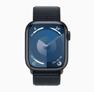 Apple Watch S9 GPS版 41mm午夜色鋁金屬錶殼配午夜色運動型錶環(MR8Y3TA/A)