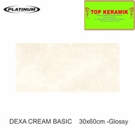 Keramik Dinding Platinum 30x60 Dexa Cream Basic