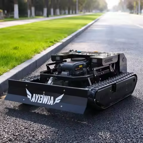 Customized CE/EPA Certified Tracked Lawn Mower 900mm Cutting Width Rechargeable Remote Control For V