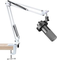SUNMON White Boom Arm for Fifine K688 - Mic Boom Arm Compatible with Fifine Microphone, Fifine Mic B