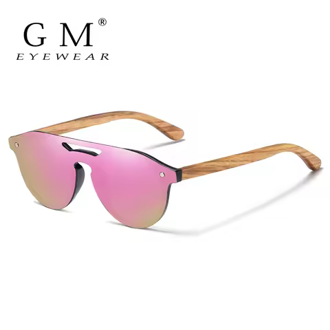 GM Polarized Zebra Wood Sunglasses Men Square Women Sun Glasses UV400 Oculos Gafas Oculos de sol mas