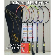 Badminton LINING TURBO 99 Racket - MEGA TENSION UP TO 30 LBS - HEAD HEAVY - ORIGINAL LI-NING