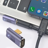 USB C 90 Degree Adapter 240W, USB C Right Angle Adapter 40Gbps, 90 Degree USB C Adapter PD Male to F