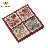 Sleevearrow 100lembar Stiker Vintage Diy Anti Air Tanaman Jamur Bunga