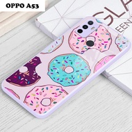 Softcase Glass Kaca Ungu/Lilac Oppo A53 - [GL26] - Case Oppo A53 - Casing Hp Oppo A53 - Case hp Oppo