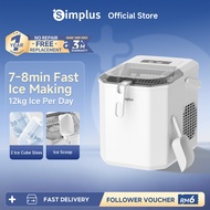 【Hot Sales】Simplus Ice Maker | 12kg Homemade Ice Cubes | 24h Reservation | Auto Self-Cleaning Functi