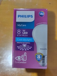 Bohlam Lampu LED Philips 8 w Watt Putih / Cool Daylight 8W 8Watt E27