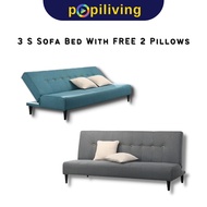KOGI Sofa Bed 3 Seater Sofa Bed With 2 Pillows Foldable Sofa Murah Sofa Katil Lipat Sofa Ruang Tamu Recliner Sofa 沙发床