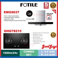 Fotile EMG9037 1600m3/hr Touch + Wave Comtrol Mode+FOTILE GHG78215 L: 5.00 R: 5.00 (kW) / Flexi Cut-