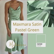 Kain satin maxmara premium Pastel Green/Hijau Pastel