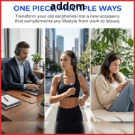 ADDOM 2PCS Wrinkle Leather Earpads, 55mm/2.17in Noise Isolation Universal Headphone Ear Pads, Easy t