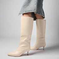 Fall/Winter Button Patchwork Convertible Knee-High Boots, 2025 Summer New Sexy High Heel Fashion Boo