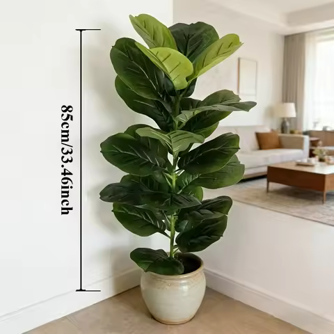 1pc of 85cm Artificial Ficus Lyrata with 23 Leaves for Office Hotel Cafe Weddings Home Office and Pa