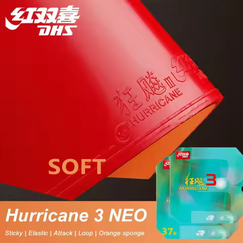 DHS Hurricane 3 NEO 37 Degrees soft HURRICANE 3 Table Tennis Rubber Hurricane-3 Pips-in Ping Pong Sp