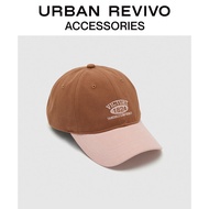 [Ready Stock] URBAN REVIVO2024 Summer New Style Ladies American Retro Contrast Color Baseball Cap UAWA40223